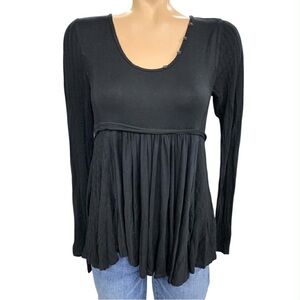 VENUS Black Long Sleeve Top Size S